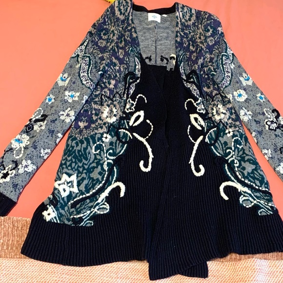 Anthropologie Emmia Hand Stitched Cardigan Monogram - Picture 8 of 14